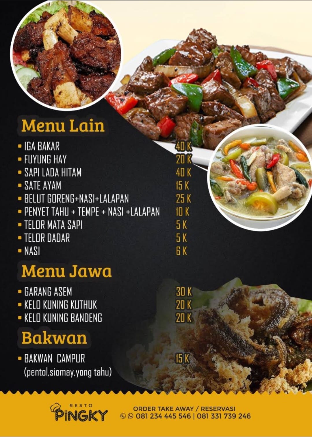 Menu Lain & Jawa