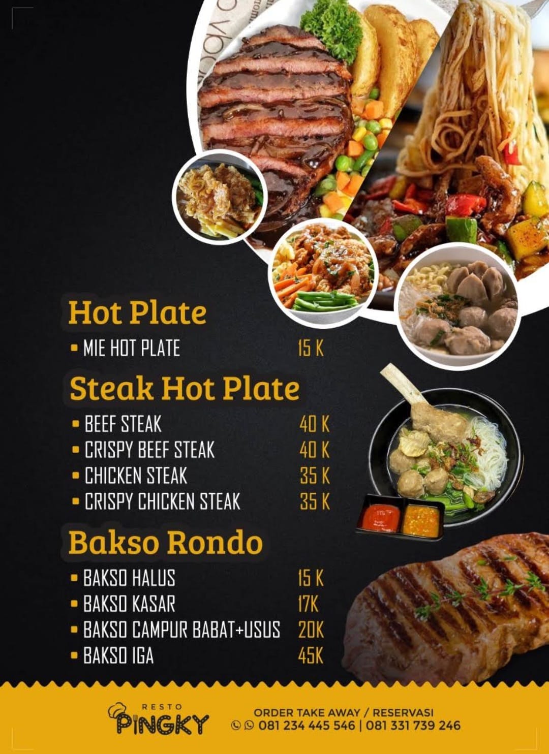 Hot Plate Steak Bakso